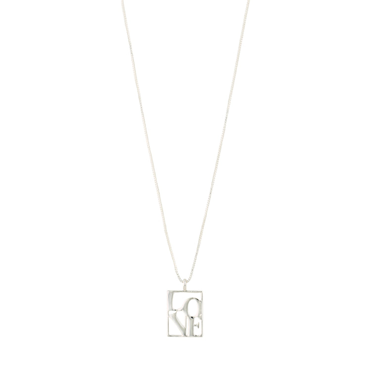 Pilgrim LOVE TAG, recycelte LOVE Halskette versilbert