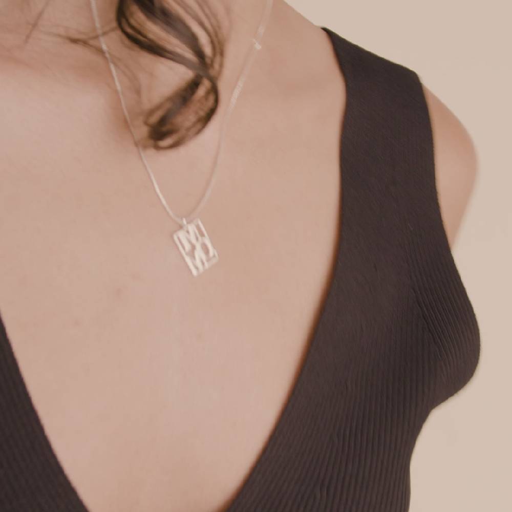 Pilgrim LOVE TAG, Recycelte MOM Halskette Versilbert