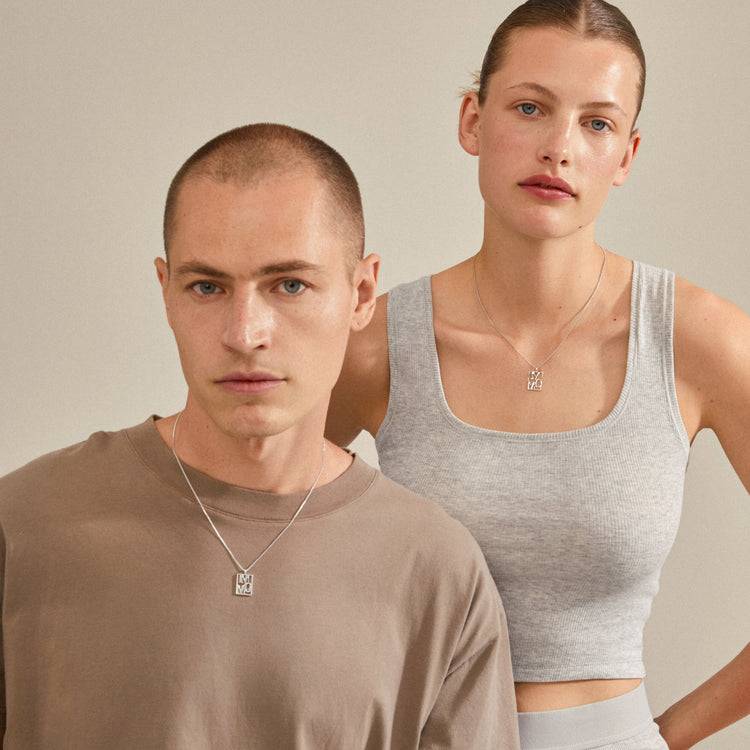 Pilgrim LOVE TAG, Recycelte MOM Halskette Versilbert