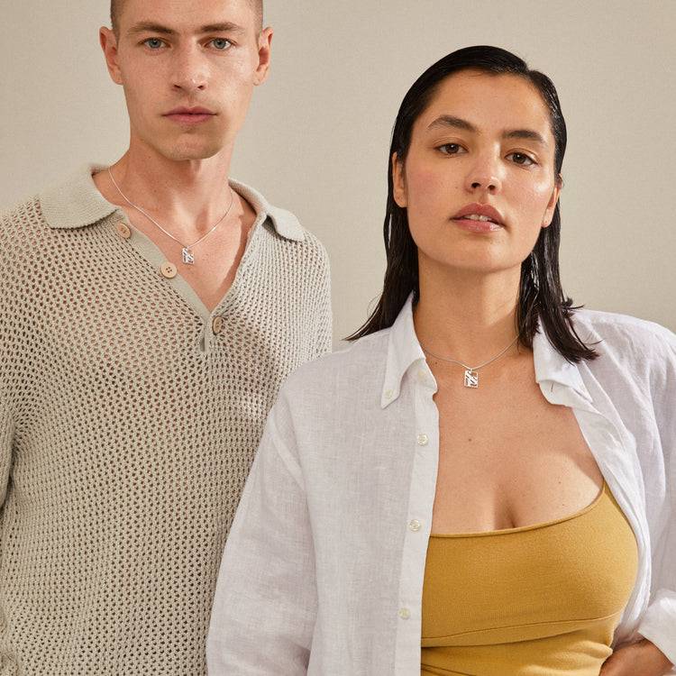 Pilgrim LOVE TAG, Recycelte SIS Halskette Versilbert