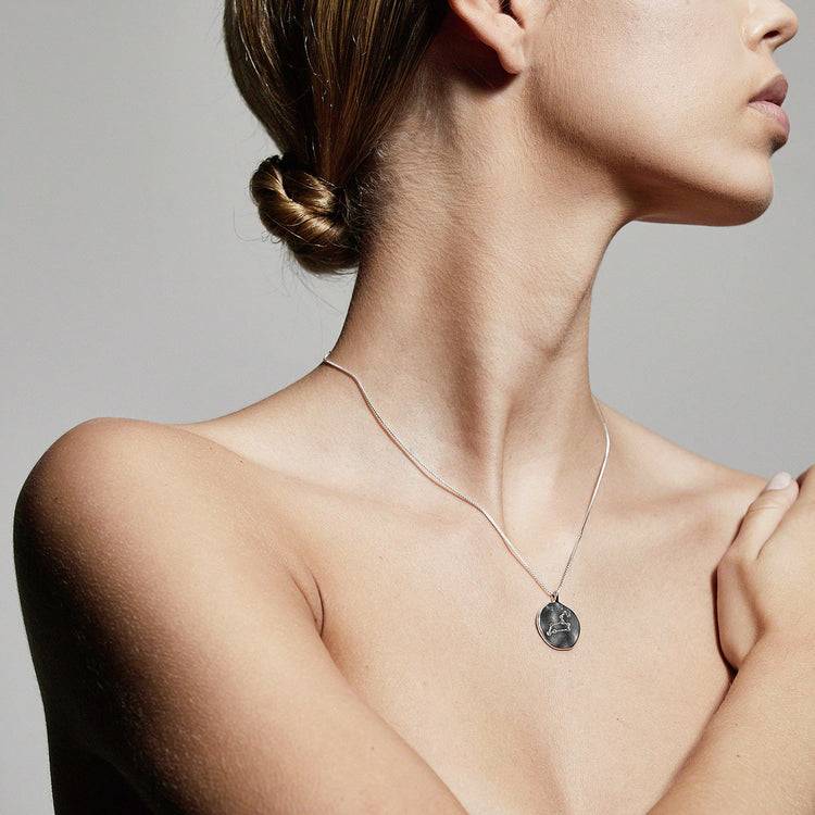 Pilgrim LÖWE Recycelte Sternzeichen-Halskette, Versilbert