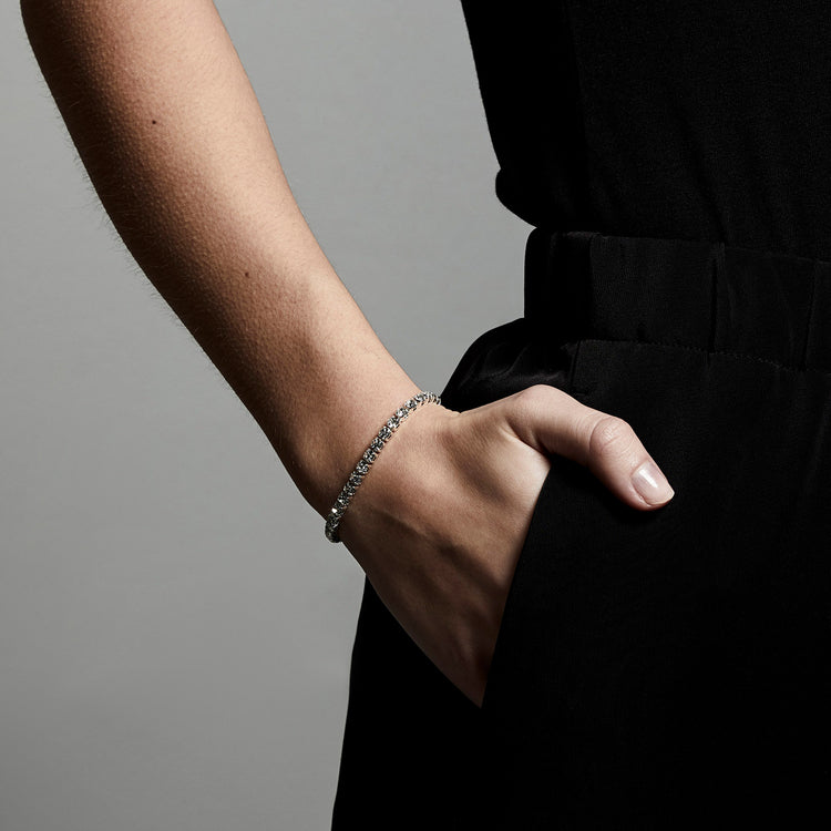 Pilgrim LUCIA Recyceltes Kristallarmband, Versilbert