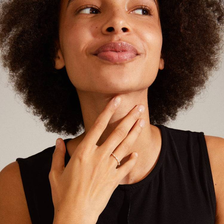 Pilgrim LULU Recycelter Kettchen-Stapelring, Versilbert