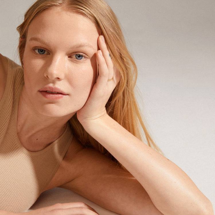 Pilgrim LULU Recycelter, Verdrehter Stapelring, Vergoldet