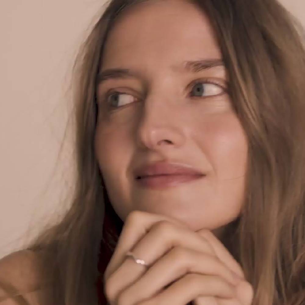 Pilgrim LULU Recycelter Wirbelstapelring, Versilbert