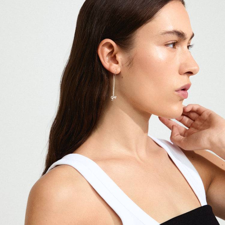 Pilgrim LYSANDRA Recycelte Kettenohrringe Versilbert