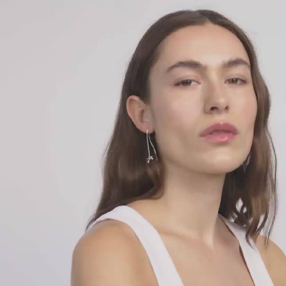 Pilgrim LYSANDRA Recycelte Kettenohrringe Versilbert