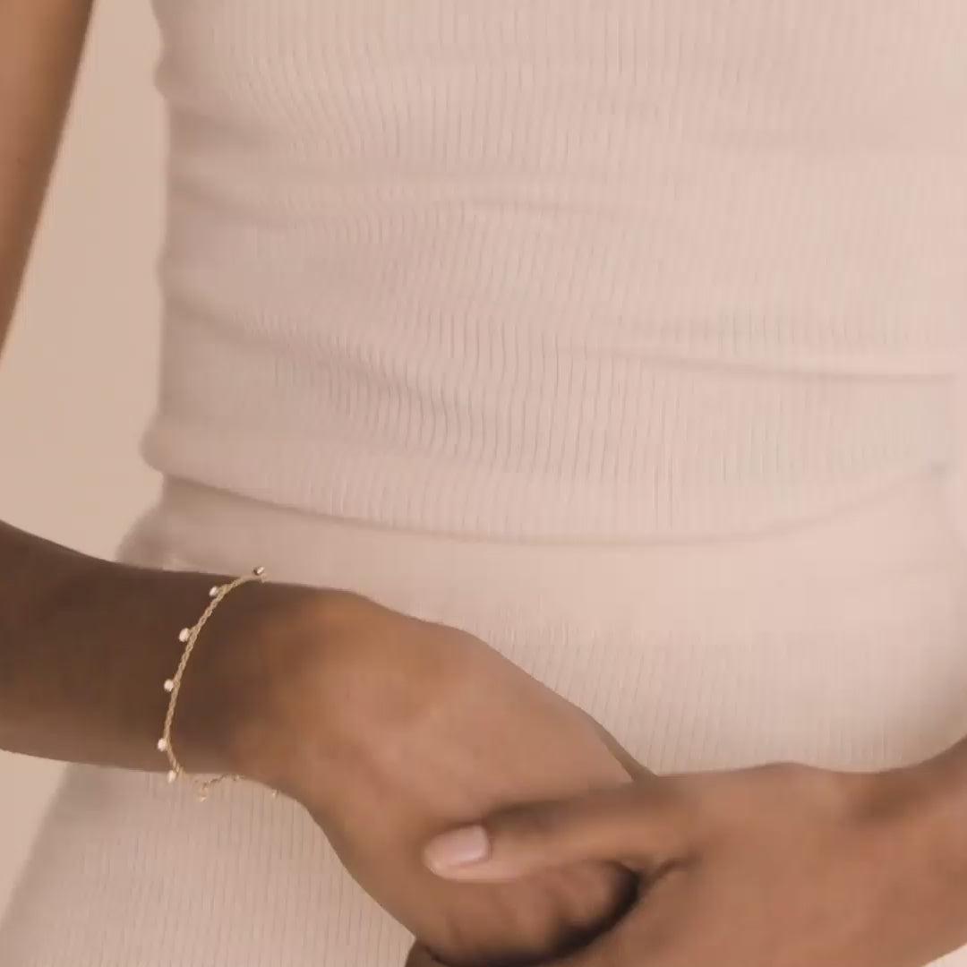 Pilgrim MAJA Kristall-Armband Mit Mehreren Tropfen, Vergoldet