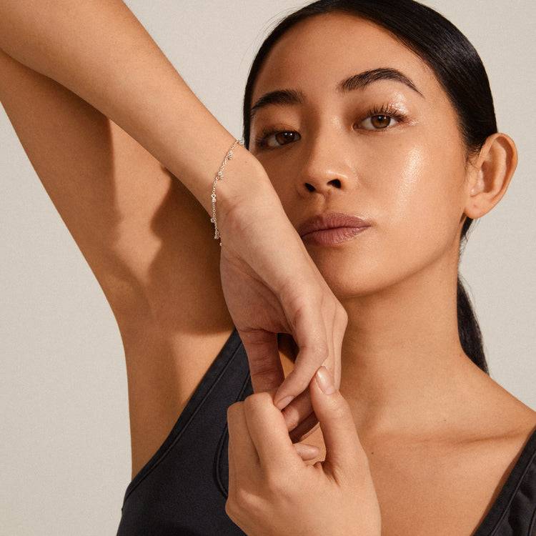 Pilgrim MAJA Kristall-Armband Mit Mehreren Tropfen, Versilbert