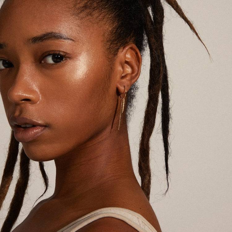 Pilgrim MAJA Kristall-Wasserfall-Hoop-Ohrringe, Vergoldet