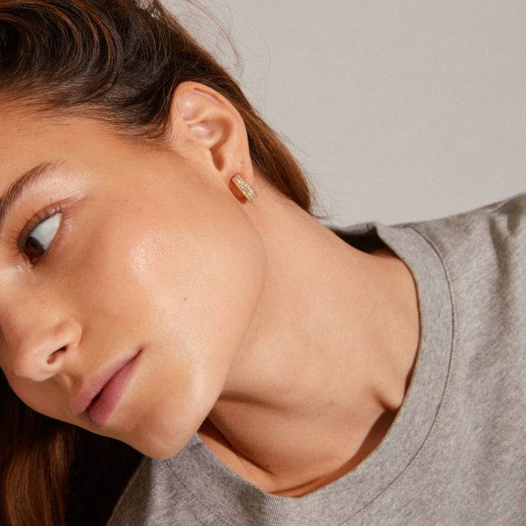 Pilgrim MATYLDA Recycelte Kristall-Creolen Vergoldet