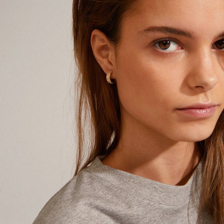 Pilgrim MATYLDA Recycelte Kristall-Creolen Vergoldet