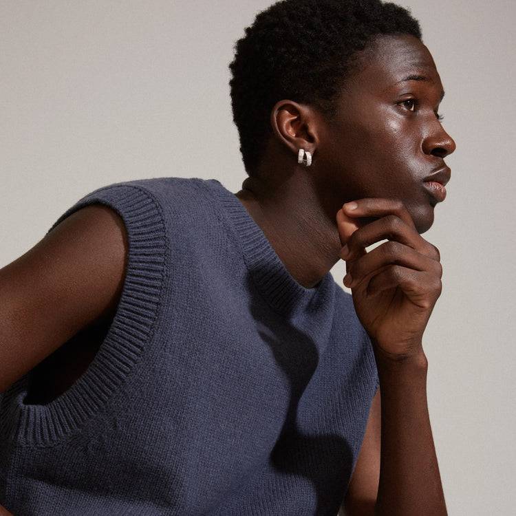 Pilgrim MATYLDA Recycelte Kristall-Creolen Versilbert