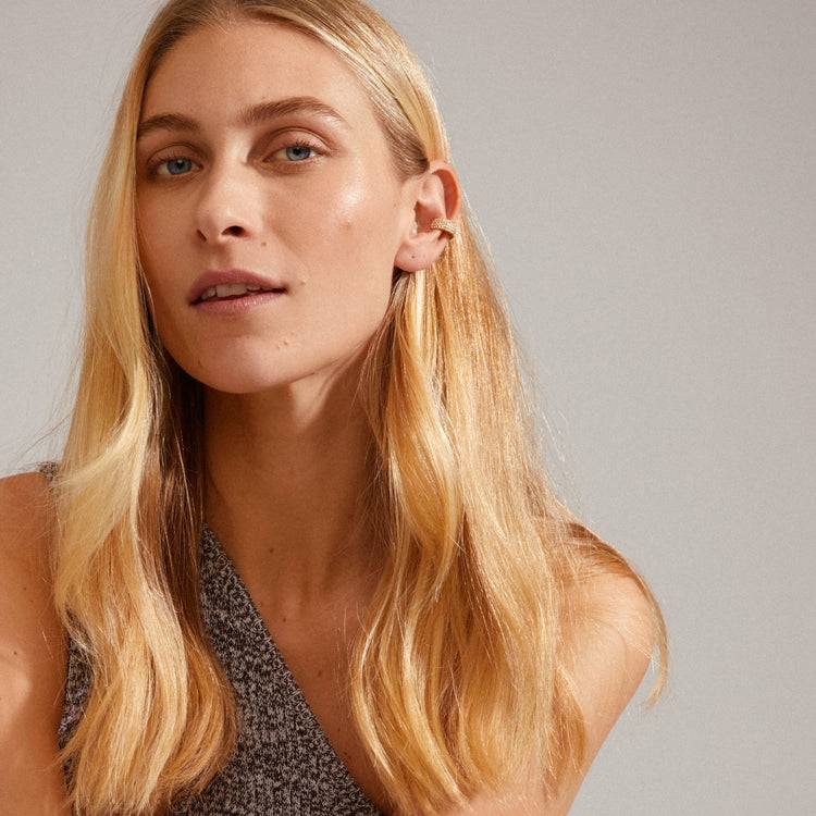 Pilgrim MATYLDA Recycelter Kristall-Cuff-Ohrring Vergoldet