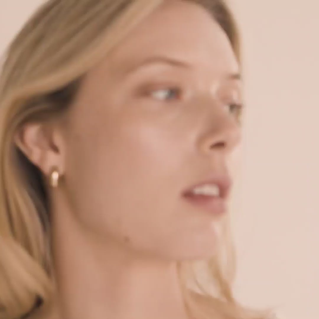 Pilgrim MINE Recycelte Chunky Huggie-Hoops, Vergoldet