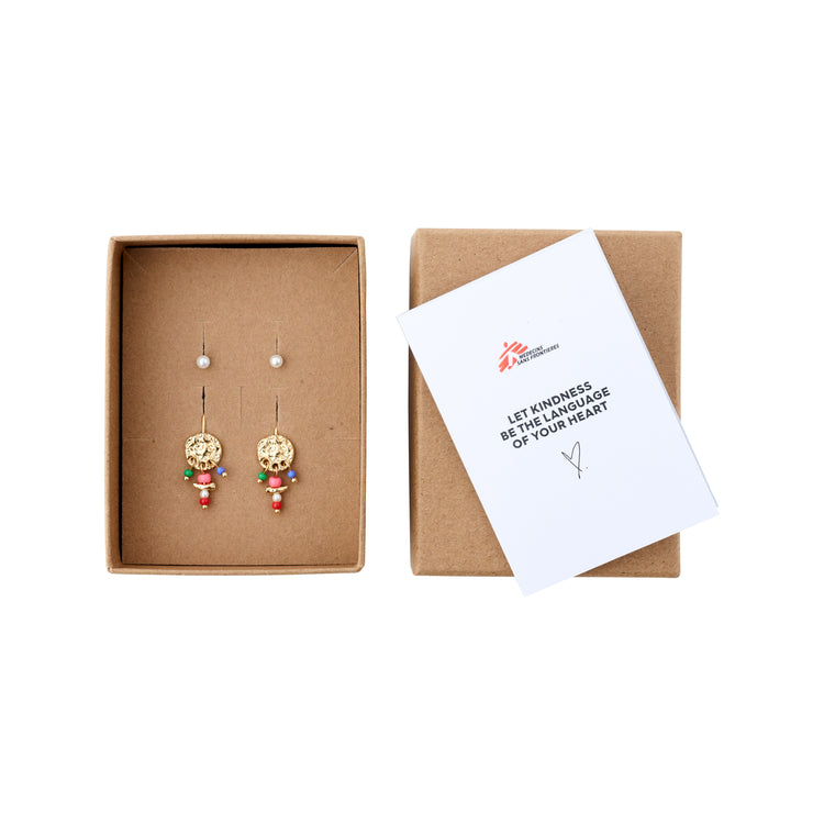 Pilgrim MSF Recycelte Ohrringe 2-in-1-Set Vergoldet