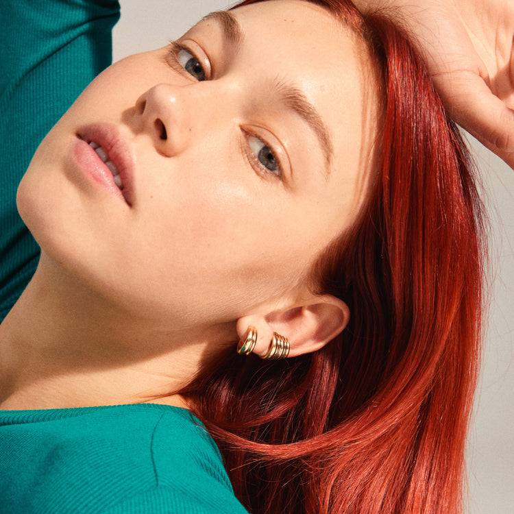 Pilgrim NADYA Creolen Und Earcuffs, 2-in-1-Set, Vergoldet