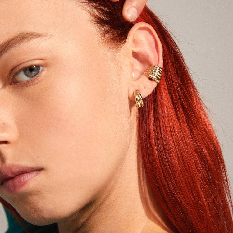 Pilgrim NADYA Creolen Und Earcuffs, 2-in-1-Set, Vergoldet