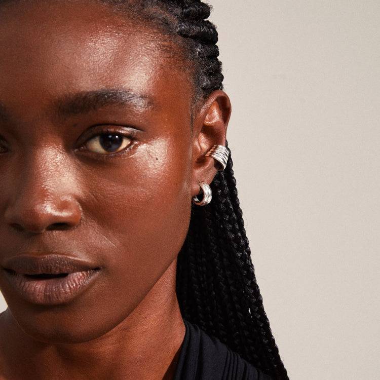 Pilgrim NADYA Creolen Und Earcuffs, 2-in-1-Set, Versilbert