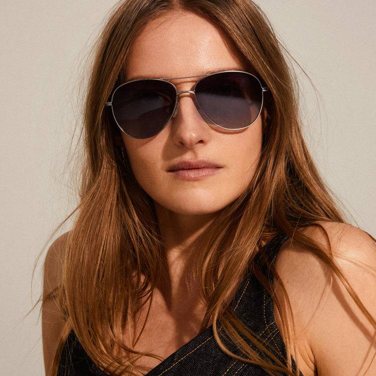 Pilgrim NANI Graue Piloten-Sonnenbrille Hämatitbeschichtet