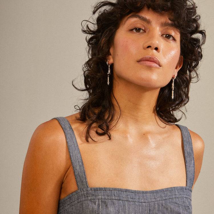 Pilgrim NIYA Ohrringe Aus Recycelten Süßwasserperlen, Versilbert