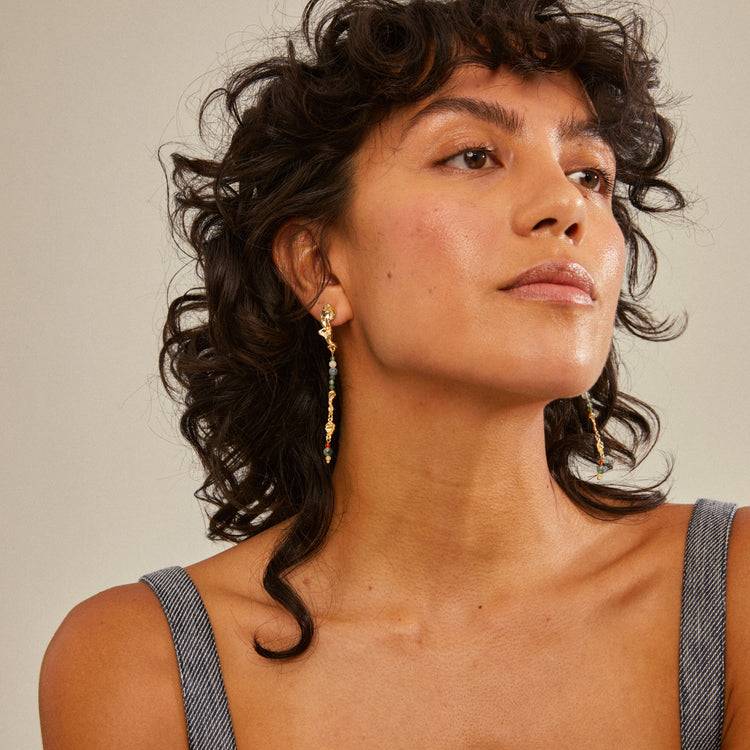 Pilgrim NIYA Recycelte Ohrringe Mehrfarbig/vergoldet