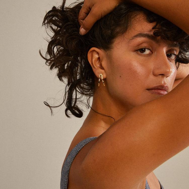 Pilgrim NIYA Recycelte Ohrringe Mehrfarbig/vergoldet