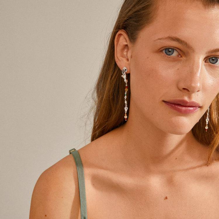 Pilgrim NIYA Recycelte Ohrringe Mehrfarbig/versilbert