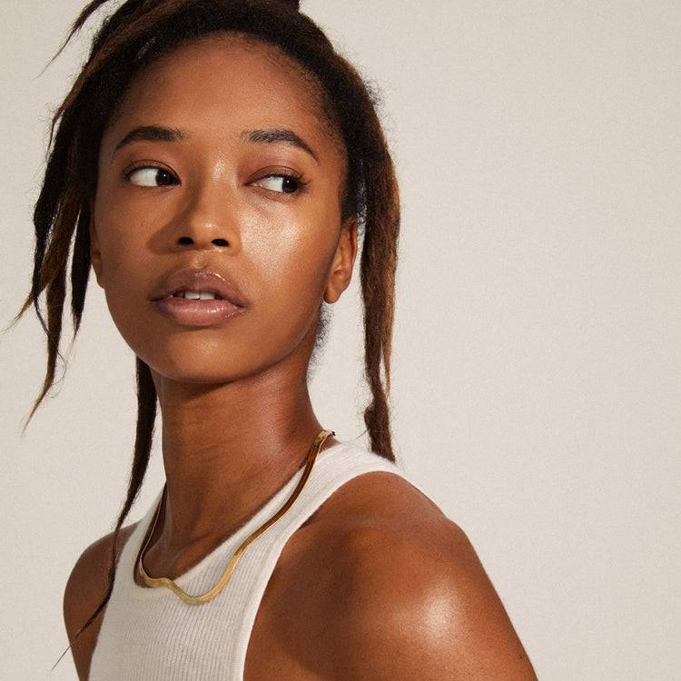 Pilgrim NOREEN Recycelte Flache Schlangenkette, Vergoldet