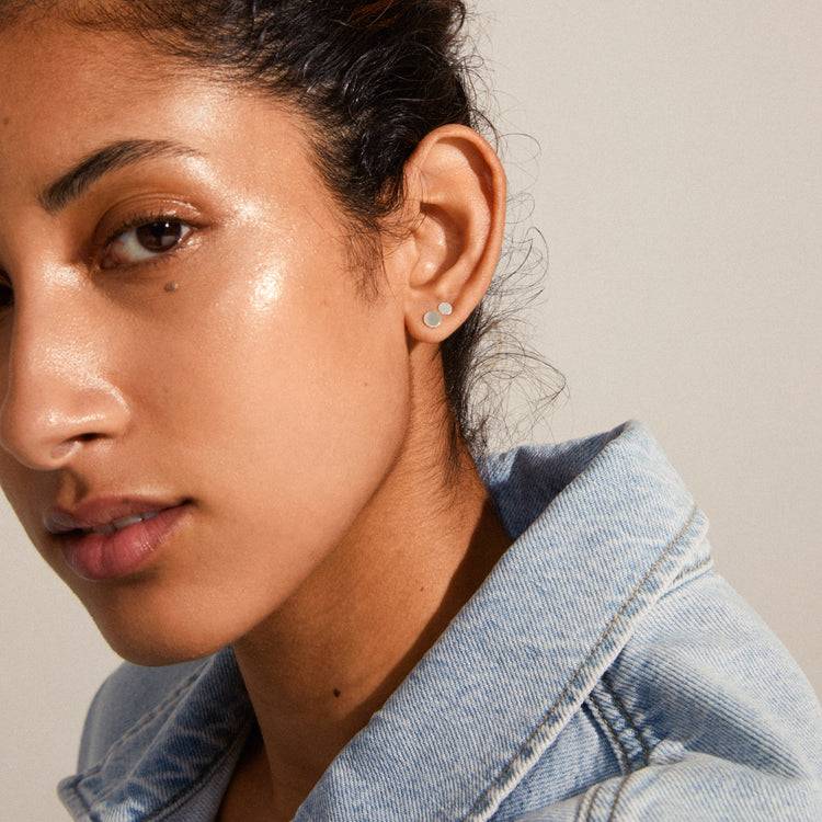 Pilgrim NORMA Recyceltes 3-in-1-Ohrring-Set, Versilbert