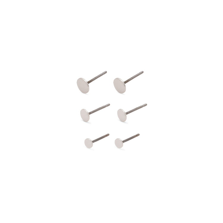 Pilgrim NORMA recyceltes 3-in-1-Ohrring-Set, versilbert