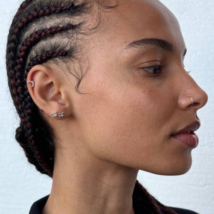 Pilgrim NYX Recycelter, Einzelner Ohrring Versilbert