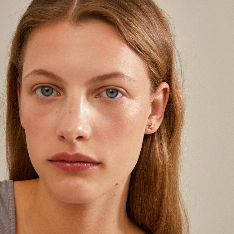 Pilgrim OAKLEY Recycelte Seestern-Ohrringe Vergoldet