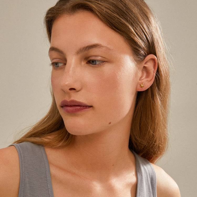 Pilgrim OAKLEY Recycelte Seestern-Ohrringe Vergoldet