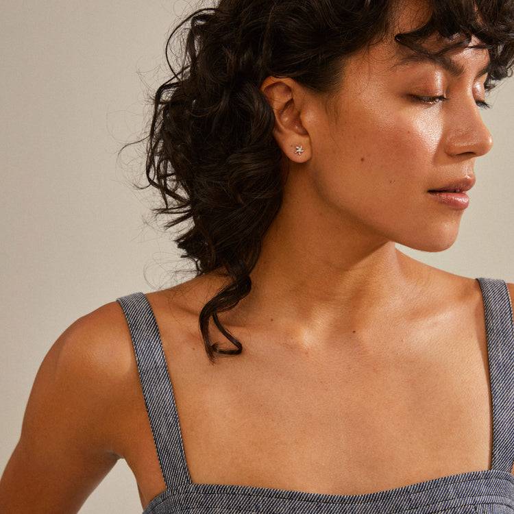 Pilgrim OAKLEY Recycelte Seestern-Ohrringe Versilbert