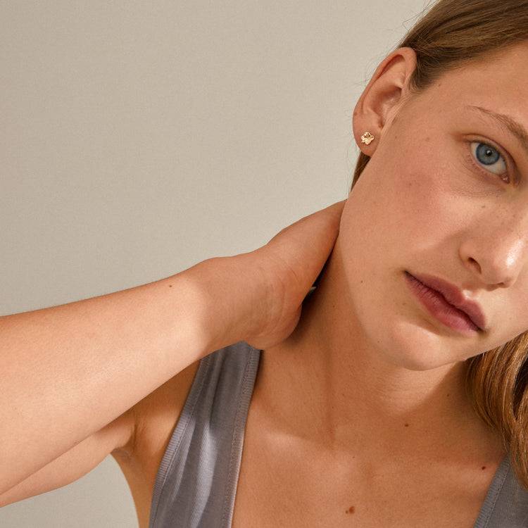 Pilgrim OCTAVIA Recycelte Kleeblatt-Ohrringe Vergoldet