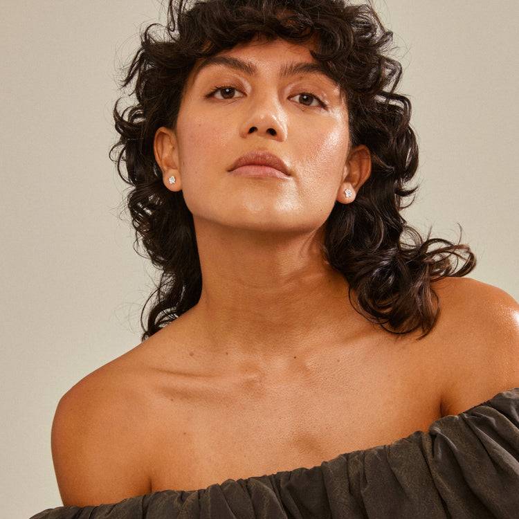 Pilgrim OCTAVIA Recycelte Kleeblatt-Ohrringe Versilbert