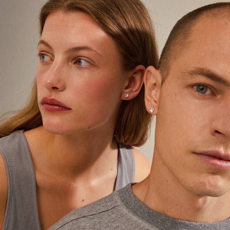 Pilgrim OCTAVIA Recycelte Kleeblatt-Ohrringe Versilbert