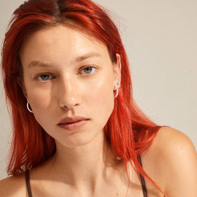 Pilgrim OPTIMISM Schlangenketten-Creolen Und Ohrstecker, Versilbert