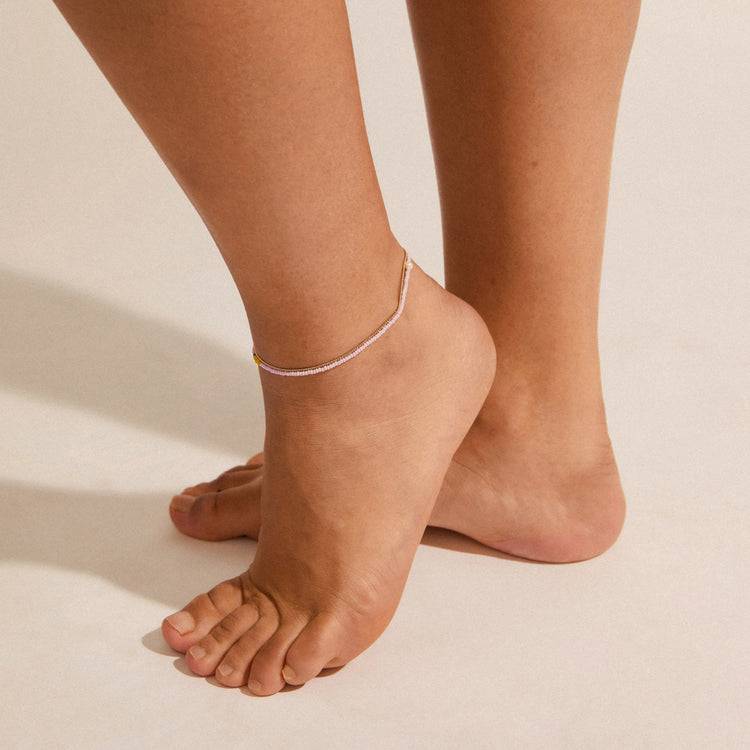 Pilgrim PALOMA Fußkettchen, 2-in-1-Set, Violett Und Vergoldet