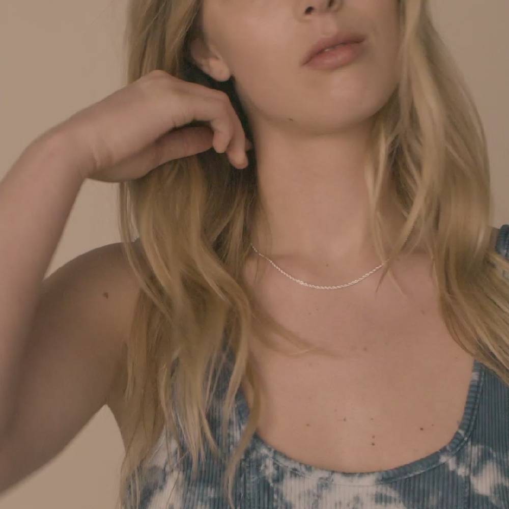 Pilgrim PAM Recycelte Robe Kette Halskette, Versilbert