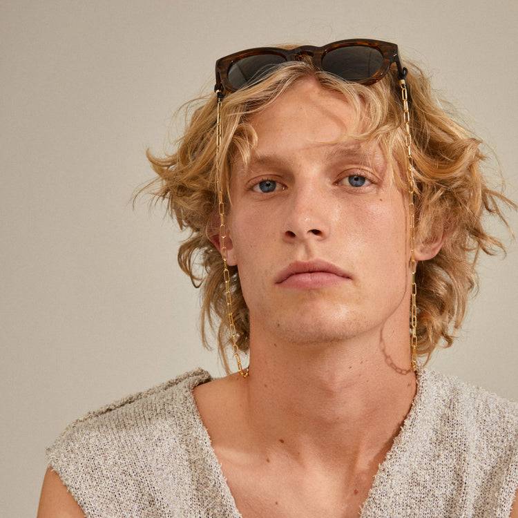 Pilgrim PAOLA Recycelte Sonnenbrillenkette, Vergoldete