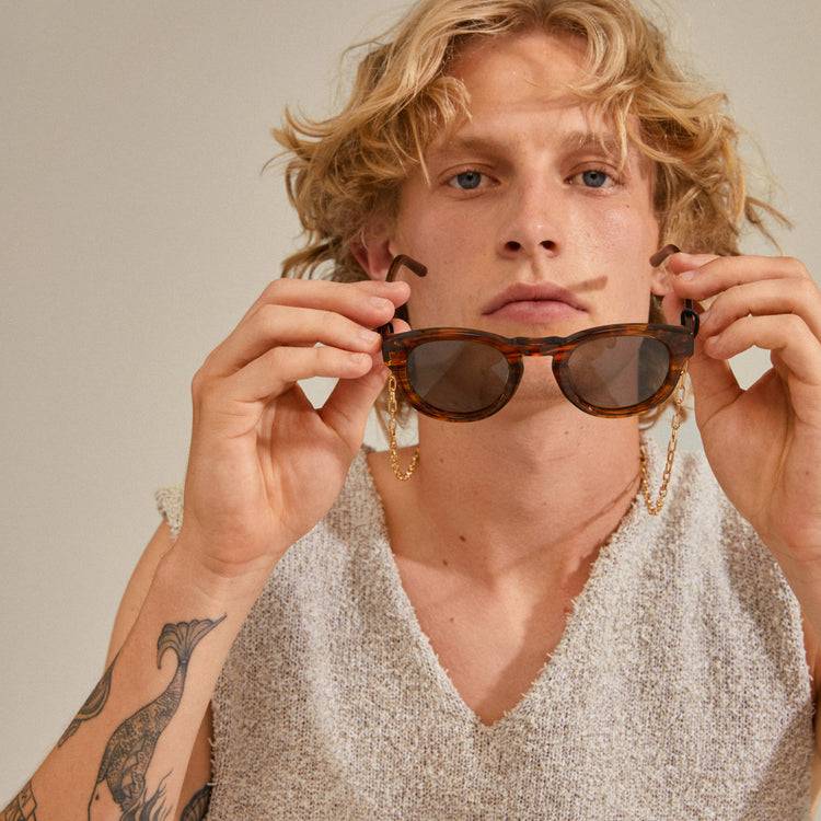 Pilgrim PAOLA Recycelte Sonnenbrillenkette, Vergoldete