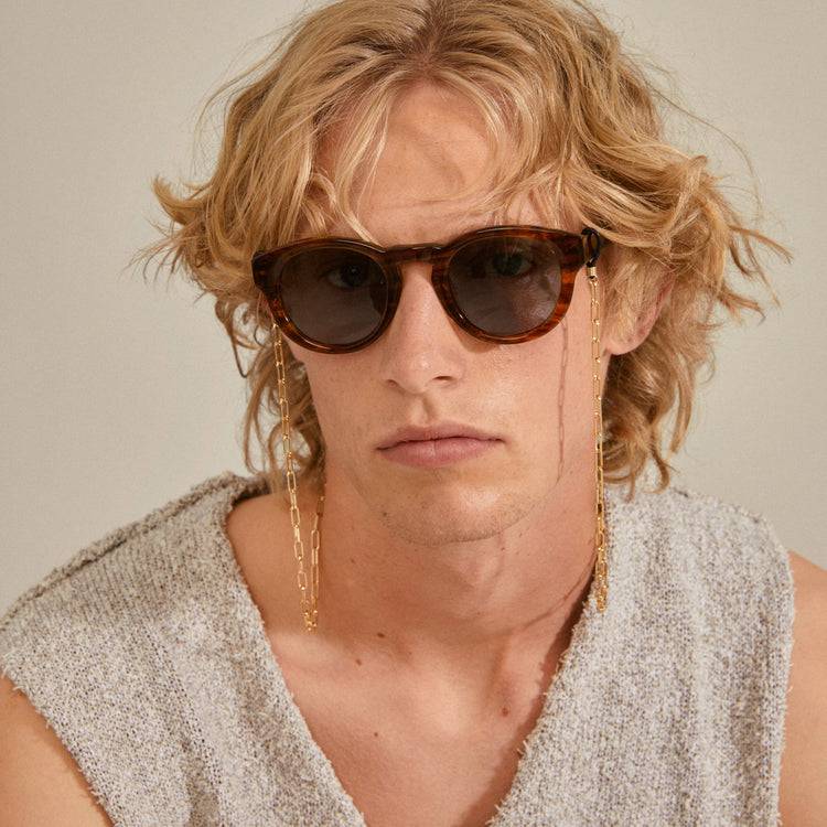 Pilgrim PAOLA Recycelte Sonnenbrillenkette, Vergoldete