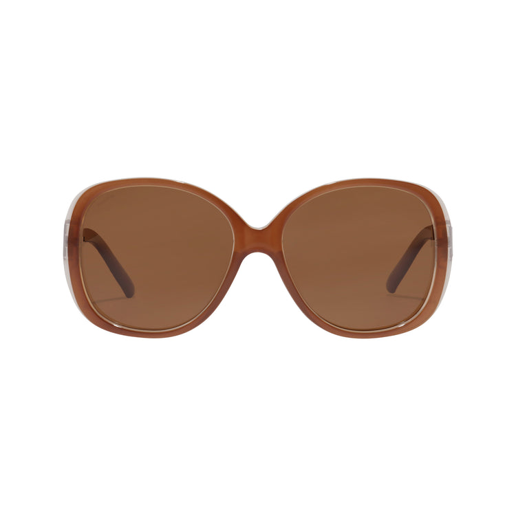 Pilgrim PARKER Retro-Oversized-Sonnenbrille, Hellbraun