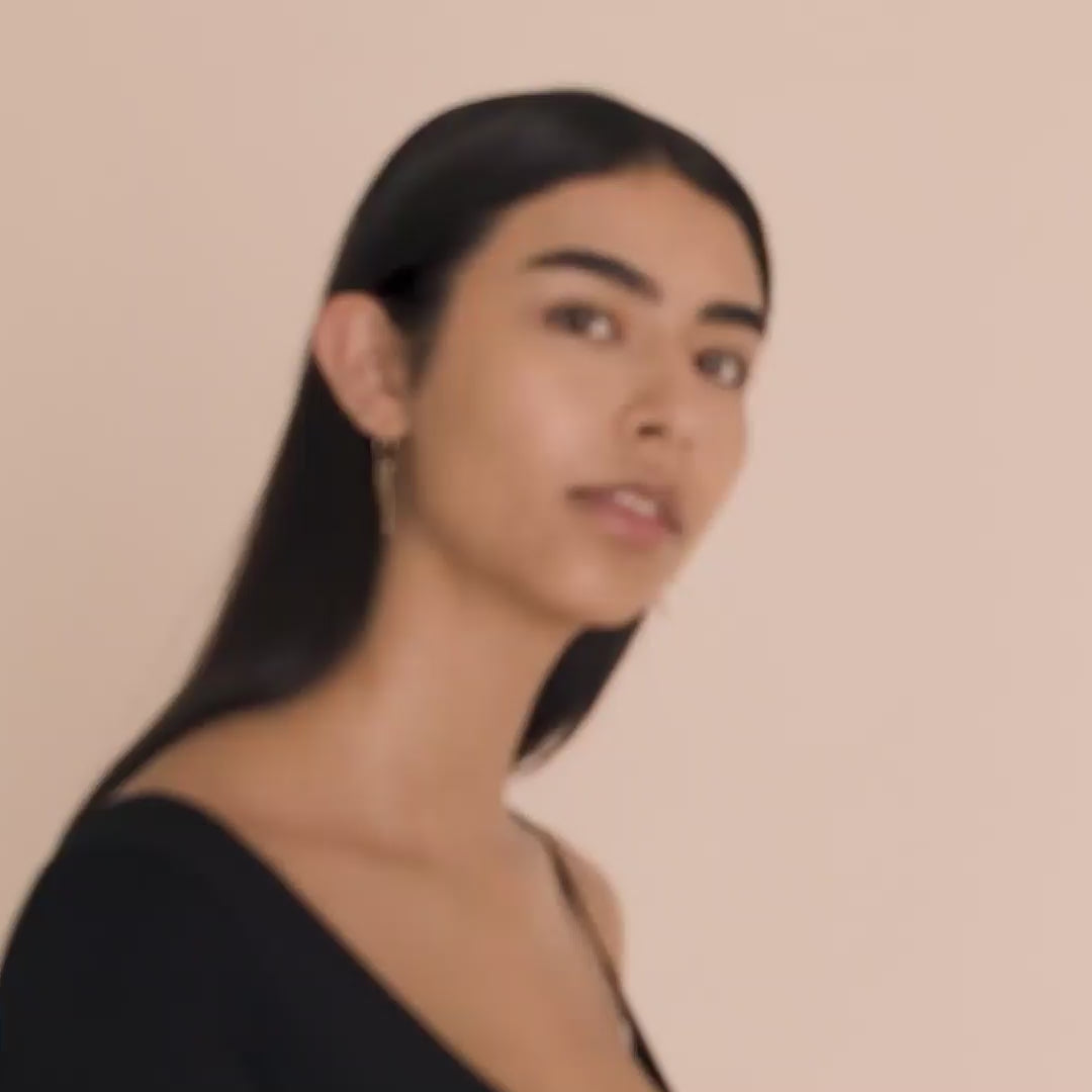 Pilgrim PEACE Halbedelstein-Hoop-Ohrringe, Vergoldet