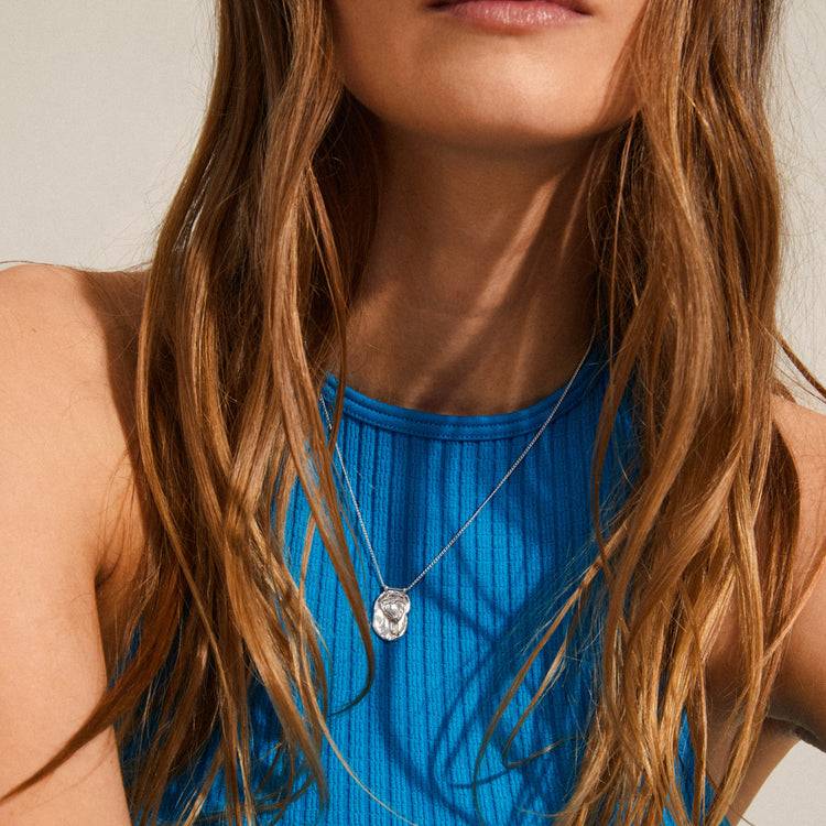 Pilgrim PEACE Halskette Mit Organisch Geformtem Anhänger, Versilbert