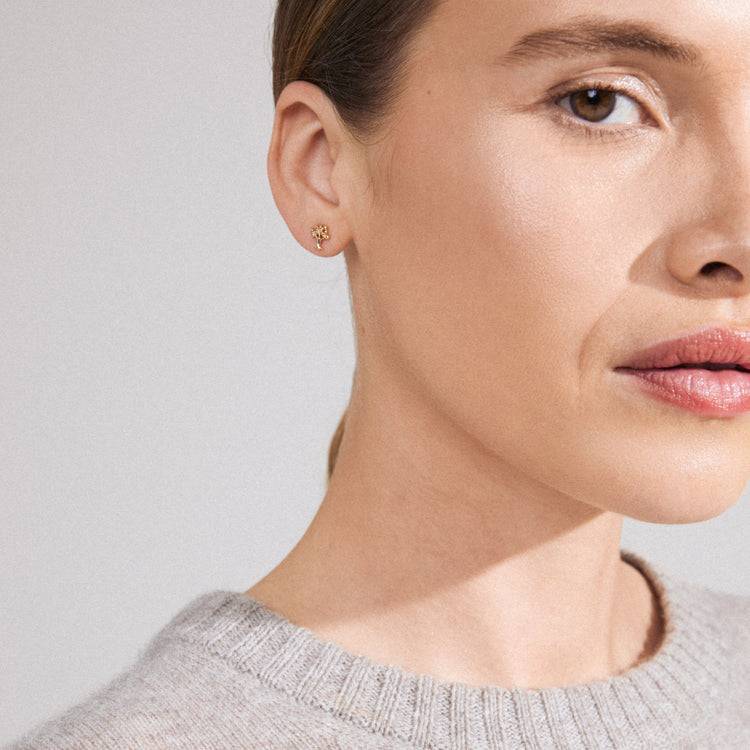 Pilgrim PHYLLIS Recycelter, Einzelner Ohrring Vergoldet