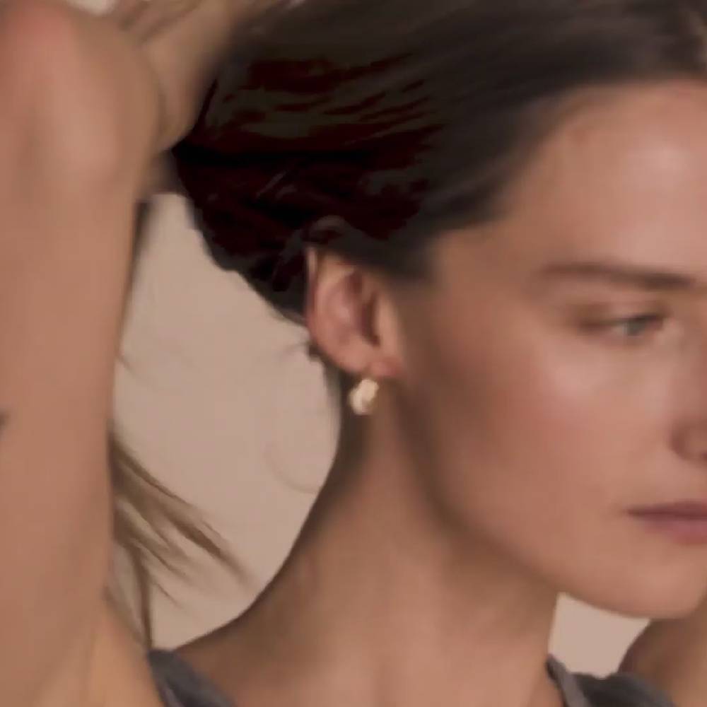 Pilgrim PIA Organisch Geformte Kristall-Hoop-Ohrringe, Vergoldet