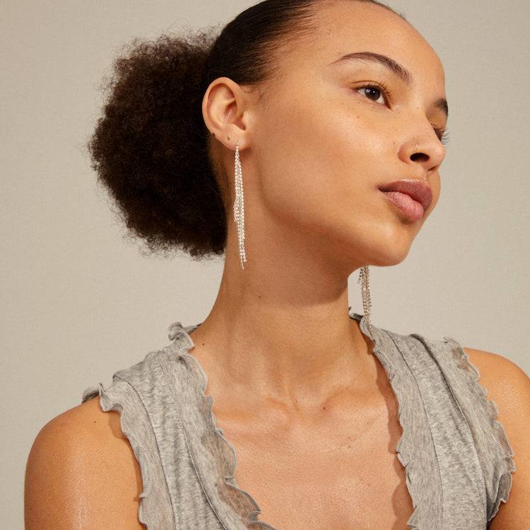 Pilgrim ADELAIDE Kristallohrringe Versilbert